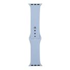 For Apple Watch Series 9&8&7 41mm / SE 3&SE 2&6&SE&5&4 40mm / 3&2&1 38mm Silicone Watch Band, Long Section (Men)(Lilac Purple) - 1