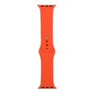 For Apple Watch Series 8&7 41mm / SE 2&6&SE&5&4 40mm / 3&2&1 38mm Silicone Watch Band, Long Section (Men)(Citrus Color) - 1