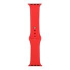 For Apple Watch Series 9&8&7 41mm / SE 3&SE 2&6&SE&5&4 40mm / 3&2&1 38mm Silicone Watch Band, Long Section (Men)(Red) - 1