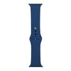 For Apple Watch Series 8&7 41mm / SE 2&6&SE&5&4 40mm / 3&2&1 38mm Silicone Watch Band, Long Section (Men)(Sea Blue) - 1