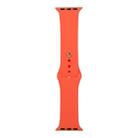 For Apple Watch Ultra 49mm / Series 8&7 45mm / SE 2&6&SE&5&4 44mm / 3&2&1 42mm Silicone Watch Band, Long Section (Men)(Apricot Orange) - 1