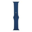 For Apple Watch Ultra 49mm / Series 8&7 45mm / SE 2&6&SE&5&4 44mm / 3&2&1 42mm Silicone Watch Band, Long Section (Men)(Sea Blue) - 1