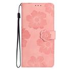 For Sony Xperia 1 VI Flower Embossing Pattern Leather Phone Case(Pink) - 2