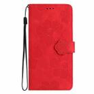 For Sony Xperia 1 VI Flower Embossing Pattern Leather Phone Case(Red) - 2