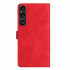 For Sony Xperia 1 VI Flower Embossing Pattern Leather Phone Case(Red) - 3