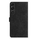 For Sony Xperia 1 VI Flower Embossing Pattern Leather Phone Case(Black) - 3