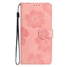 For Sony Xperia 10 VI Flower Embossing Pattern Leather Phone Case(Pink) - 2