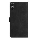 For Sony Xperia 10 VI Flower Embossing Pattern Leather Phone Case(Black) - 3