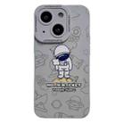 For iPhone 15 Liquid Silicone Astronaut Pattern Phone Case(Grey) - 1