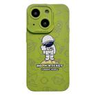 For iPhone 15 Liquid Silicone Astronaut Pattern Phone Case(Green) - 1