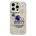 For iPhone 15 Pro Liquid Silicone Astronaut Pattern Phone Case(White) - 1