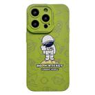 For iPhone 15 Pro Liquid Silicone Astronaut Pattern Phone Case(Green) - 1