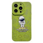 For iPhone 15 Pro Max Liquid Silicone Astronaut Pattern Phone Case(Green) - 1