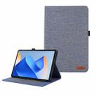 For Huawei MatePad 11 2023 Fabric Leather Tablet Case(Blue) - 1