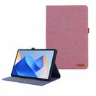 For Huawei MatePad 11 2023 Fabric Leather Tablet Case(Rose Red) - 1