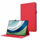 For Huawei MatePad Pro 13.2 Fabric Leather Tablet Case(Red) - 1