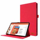 For Huawei MatePad SE 11 2024 Fabric Leather Tablet Case(Red) - 1
