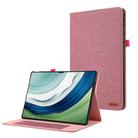 For Huawei MatePad Pro 12.2 2024 Fabric Leather Tablet Case(Rose Red) - 1