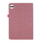 For Huawei MatePad Pro 12.2 2024 Fabric Leather Tablet Case(Rose Red) - 3