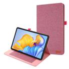 For Huawei MatePad Air 2024 Fabric Leather Tablet Case(Rose Red) - 1