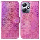 For Infinix Hot 30 Play Colorful Magnetic Buckle Leather Phone Case(Pink) - 1