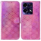 For Infinix Note 30 Colorful Magnetic Buckle Leather Phone Case(Pink) - 1