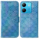 For Infinix Smart 7 African Colorful Magnetic Buckle Leather Phone Case(Blue) - 1