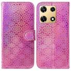 For Infinix Note 30 Pro Colorful Magnetic Buckle Leather Phone Case(Pink) - 1