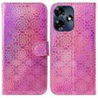 For Infinix Hot 30 Colorful Magnetic Buckle Leather Phone Case(Pink) - 1