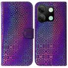 For Infinix Smart 7 HD Colorful Magnetic Buckle Leather Phone Case(Purple) - 1