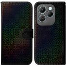 For Infinix Hot 40 / 40 Pro Colorful Magnetic Buckle Leather Phone Case(Black) - 1