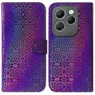 For Infinix Hot 40 / 40 Pro Colorful Magnetic Buckle Leather Phone Case(Purple) - 1
