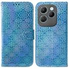 For Infinix Hot 40 / 40 Pro Colorful Magnetic Buckle Leather Phone Case(Blue) - 1