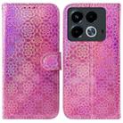 For Infinix Note 40 4G Colorful Magnetic Buckle Leather Phone Case(Pink) - 1