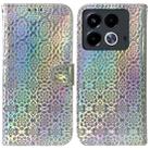 For Infinix Note 40 4G Colorful Magnetic Buckle Leather Phone Case(Silver) - 1