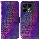 For Infinix Note 40 4G Colorful Magnetic Buckle Leather Phone Case(Purple) - 1