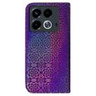 For Infinix Note 40 4G Colorful Magnetic Buckle Leather Phone Case(Purple) - 3