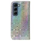 For Infinix Hot 50 4G Colorful Magnetic Buckle Leather Phone Case(Silver) - 3