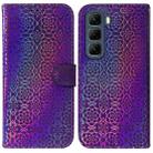 For Infinix Hot 50 4G Colorful Magnetic Buckle Leather Phone Case(Purple) - 1