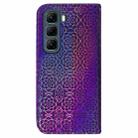 For Infinix Hot 50 4G Colorful Magnetic Buckle Leather Phone Case(Purple) - 3