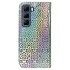 For Infinix Hot 50 5G Colorful Magnetic Buckle Leather Phone Case(Silver) - 3