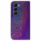 For Infinix Hot 50 5G Colorful Magnetic Buckle Leather Phone Case(Purple) - 3