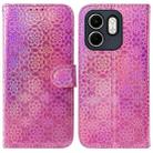 For Infinix Hot 50i / Smart 9 Colorful Magnetic Buckle Leather Phone Case(Pink) - 1