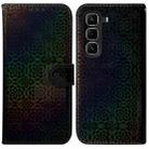 For Infinix Hot 50 Pro 4G Colorful Magnetic Buckle Leather Phone Case(Black) - 1