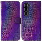 For Infinix Hot 50 Pro+ 4G Colorful Magnetic Buckle Leather Phone Case(Purple) - 1