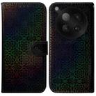For Infinix Zero 40 4G / 5G Colorful Magnetic Buckle Leather Phone Case(Black) - 1