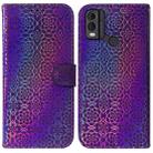 For Nokia C22 Colorful Magnetic Buckle Leather Phone Case(Purple) - 1