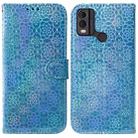 For Nokia C22 Colorful Magnetic Buckle Leather Phone Case(Blue) - 1