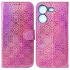 For Tecno Pova 5 Colorful Magnetic Buckle Leather Phone Case(Pink) - 1