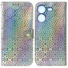 For Tecno Pova 5 Colorful Magnetic Buckle Leather Phone Case(Silver) - 1